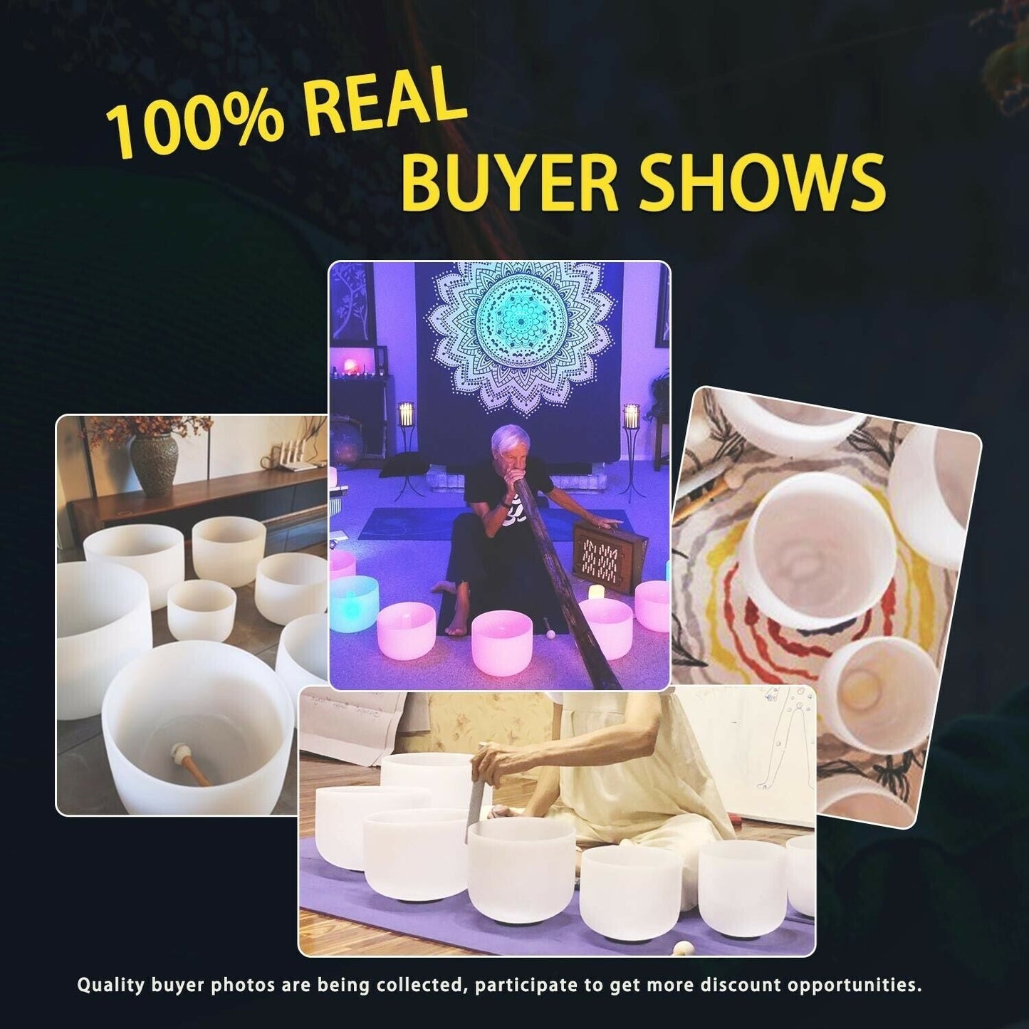 432Hz 7 Pcs Quartz Crystal Singing Bowl Chakra Set