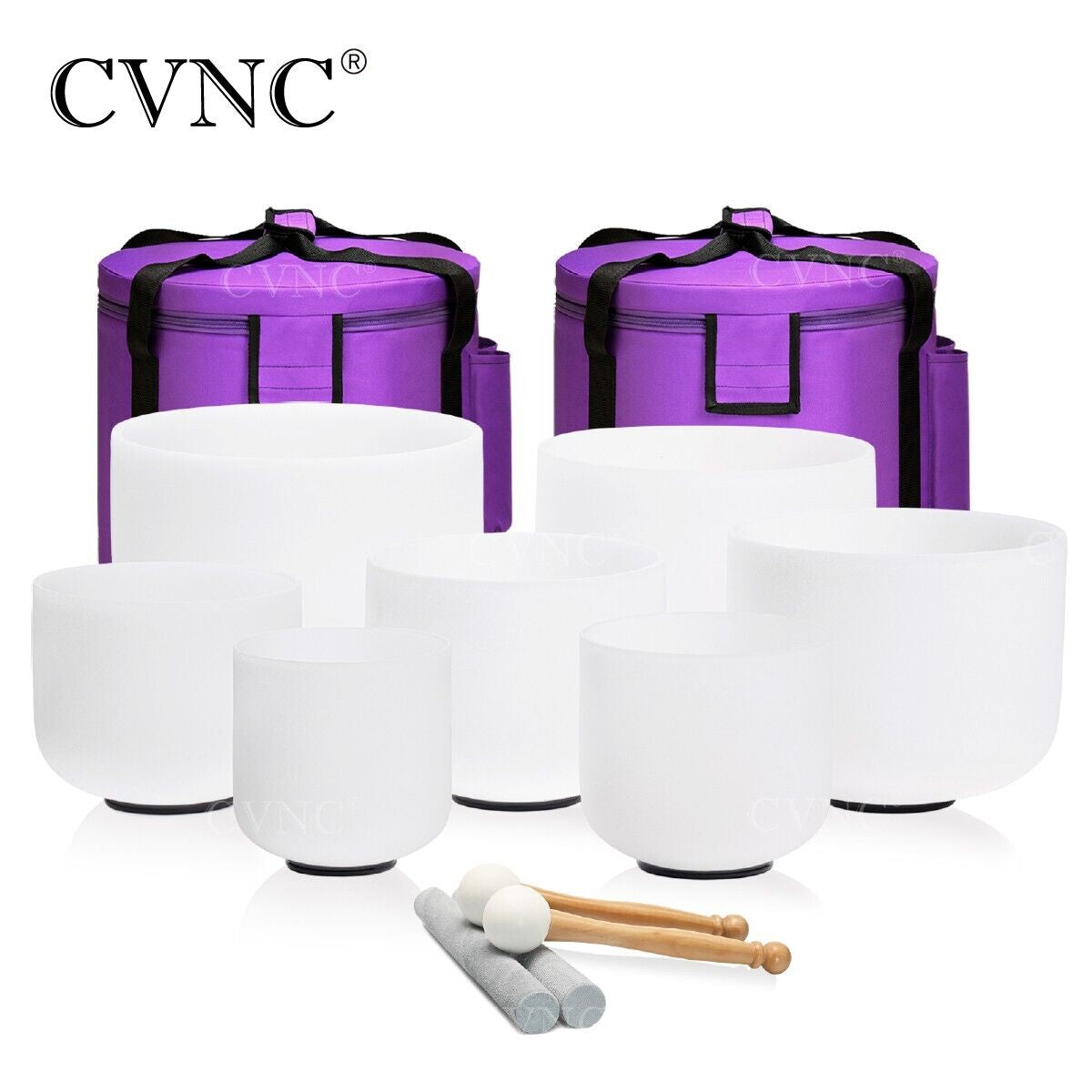 432Hz 7 Pcs Quartz Crystal Singing Bowl Chakra Set