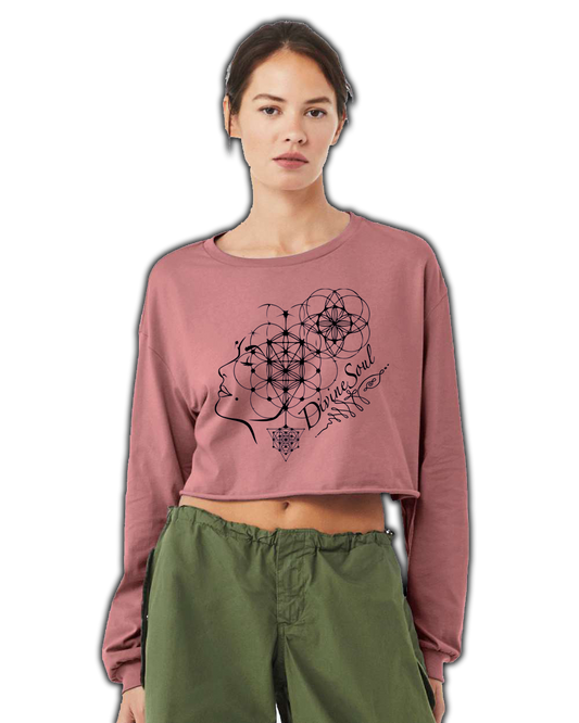 Divine Soul Women's Long Sleeve Crop Top