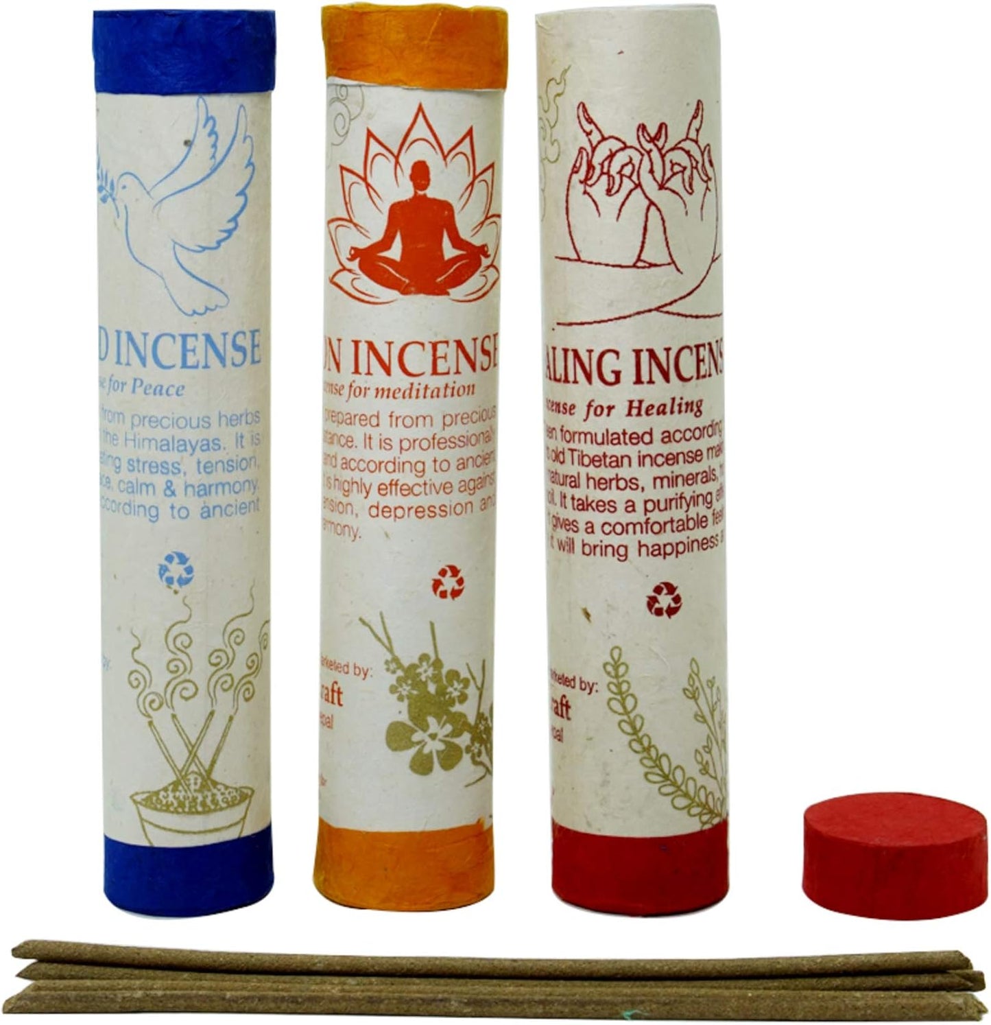 Tibetan Incense Sticks Pack of 3|Hand Rolled Aromatherapy Supplies| Spiritual Natural Insense for Relaxation|Home Scents Products Useful for Mindfulness|Therapeutic Fragrances for Wellness Rituals.