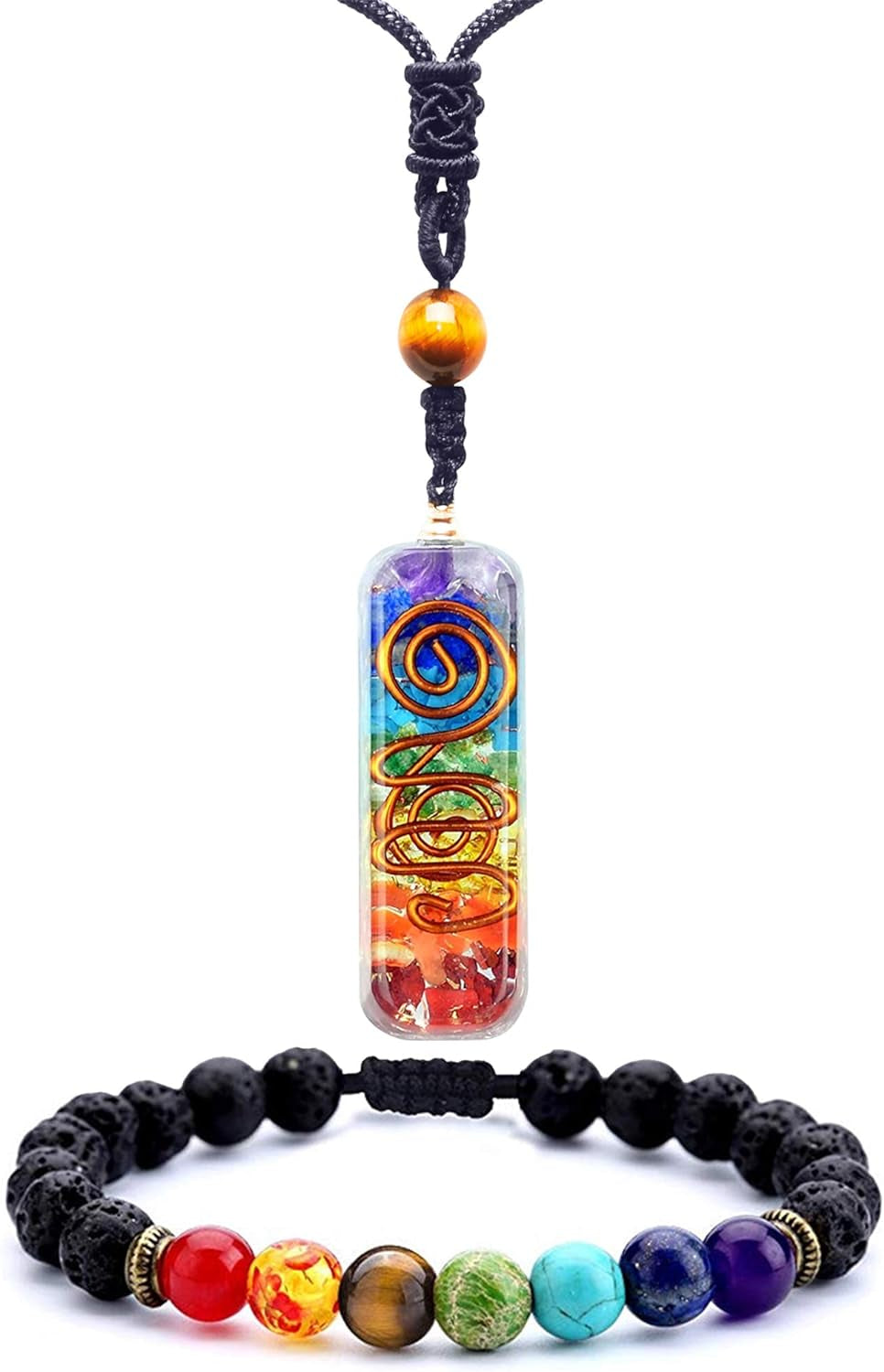 Chakra Necklace with Healing Crystals, Enhance Mindfulness, Discover Tranquility with Crystal Necklaces - Perfect Meditation Accessory, Thoughtful Gifts for Women.